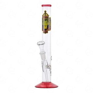 Fajka wodna, Bongo SmoKing Czerwony Prosty Lew | 28 cm