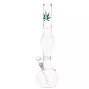 Fajka wodna, Bongo Lodowe Szklane Green Leaf | 39 cm