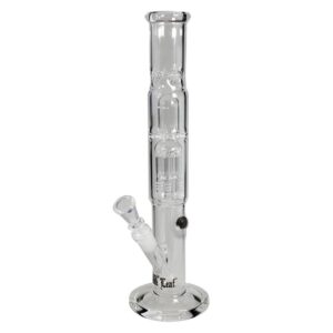 Fajka wodna, Szklane Bongo Lodowe z perkolatorem | Black Leaf | 38 cm