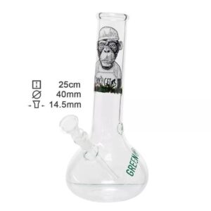 Fajka wodna, Bongo Szklane Małpa | Greenline | 25 cm