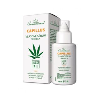 Serum do włosów i skóry głowy na problemy łojotokowe Capillus | Cannaderm | 40 ml