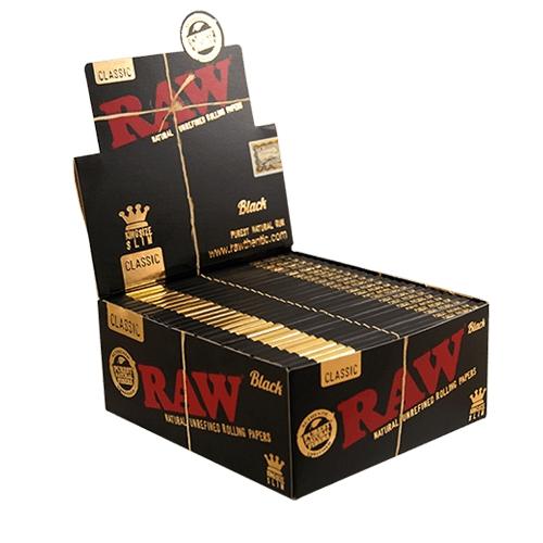 Bletki RAW BLACK King Size Slim - obrazek 2