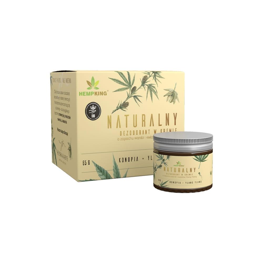 Naturalny dezodorant konopny z CBD o zapachu wanilii i kwiatów Ylang Ylang