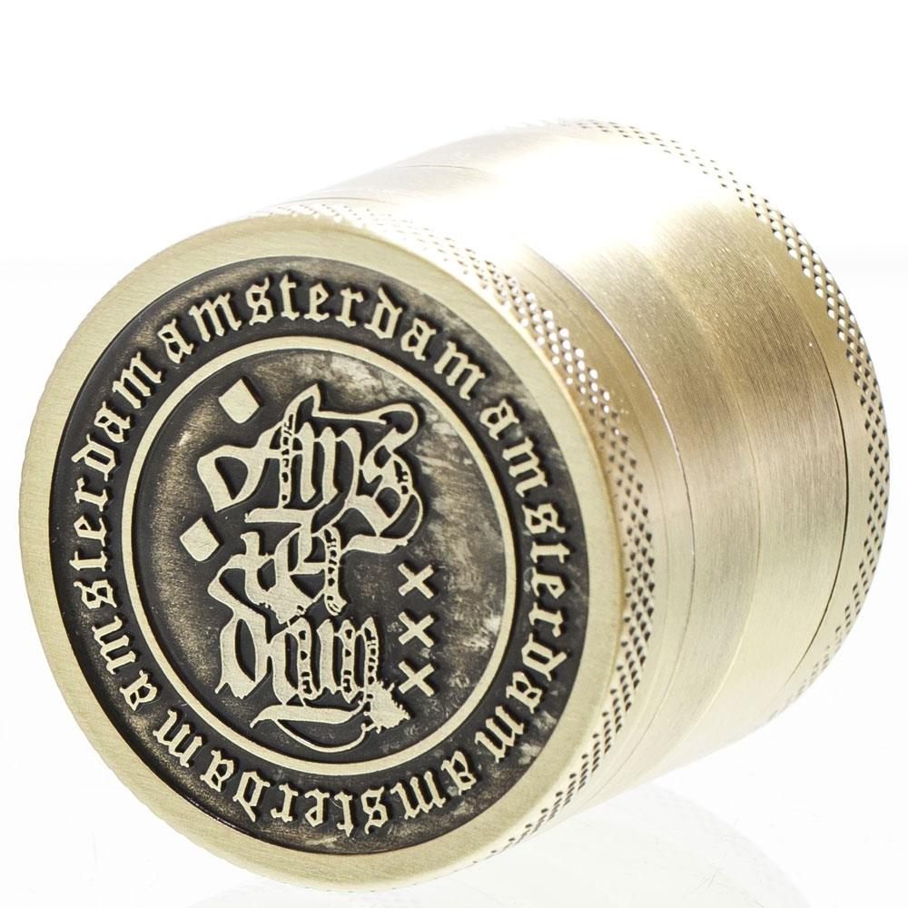Młynek Metalowy Złoty | AMSTERDAM | 40 mm | 4-cz.