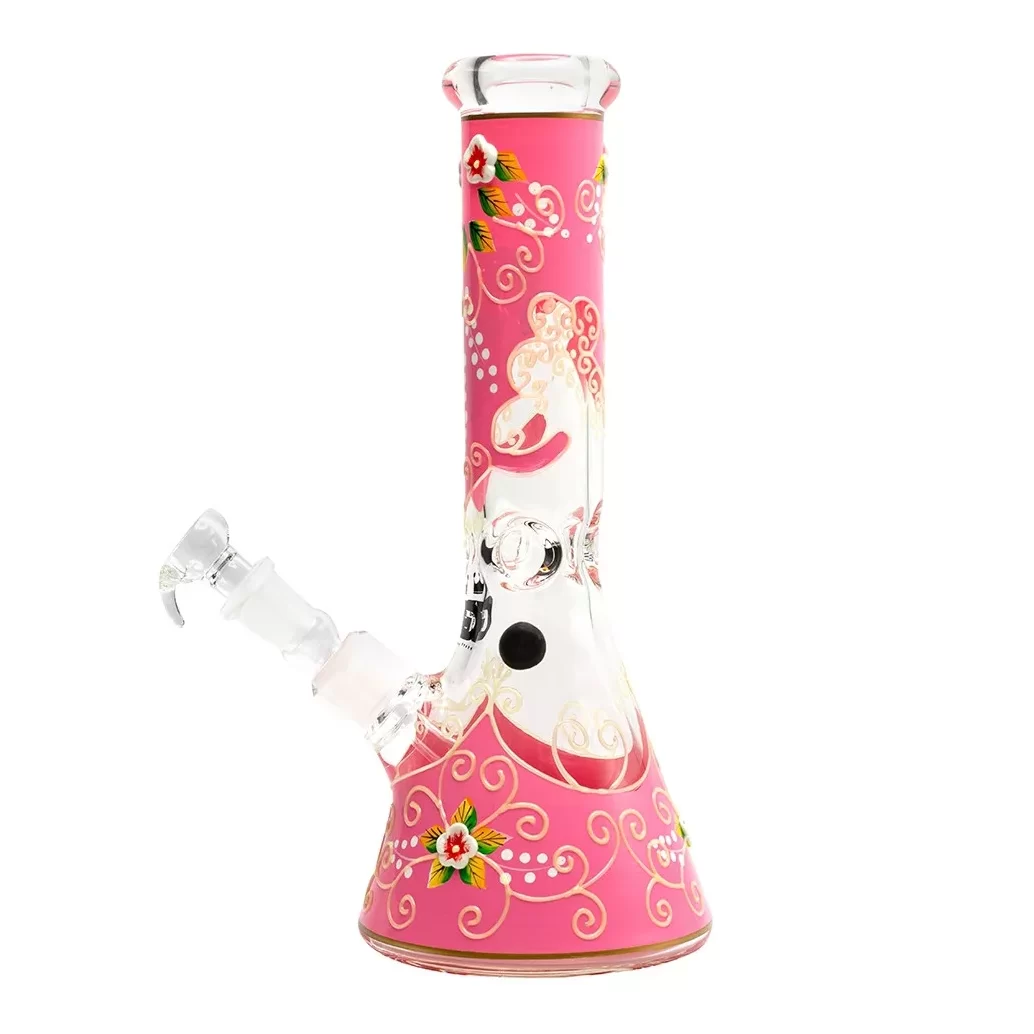 Fajka wodna, Bongo Szklane Pinky Glow | Grace Glass | 32 cm - obrazek 3