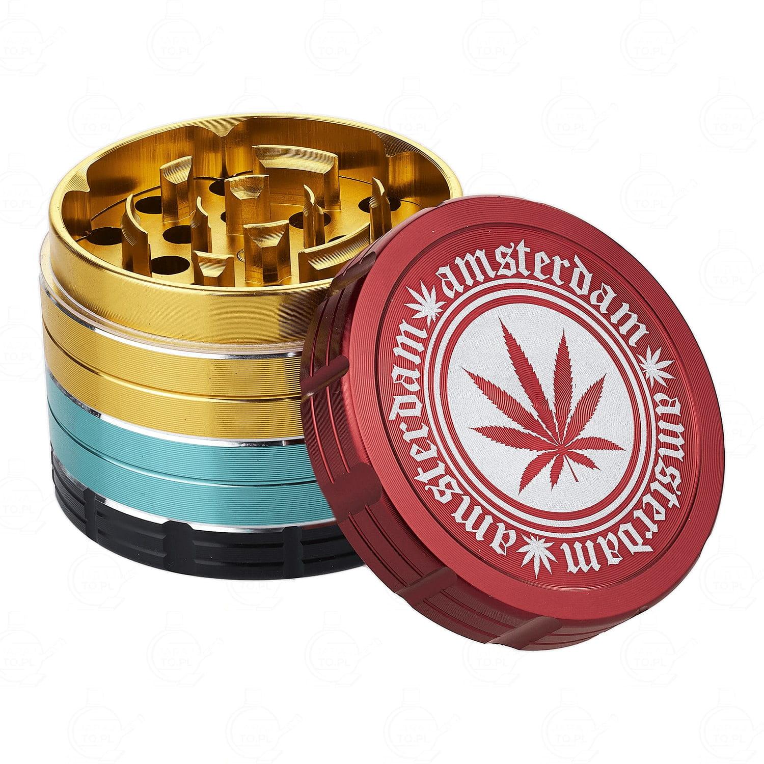 Młynek Metalowy Rasta | Grace Glass | 50 mm | 4-cz. - obrazek 4