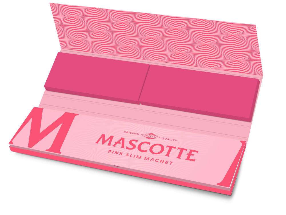 Bibułki, Bletki MASCOTTE Pink Slim Magnet Combi
