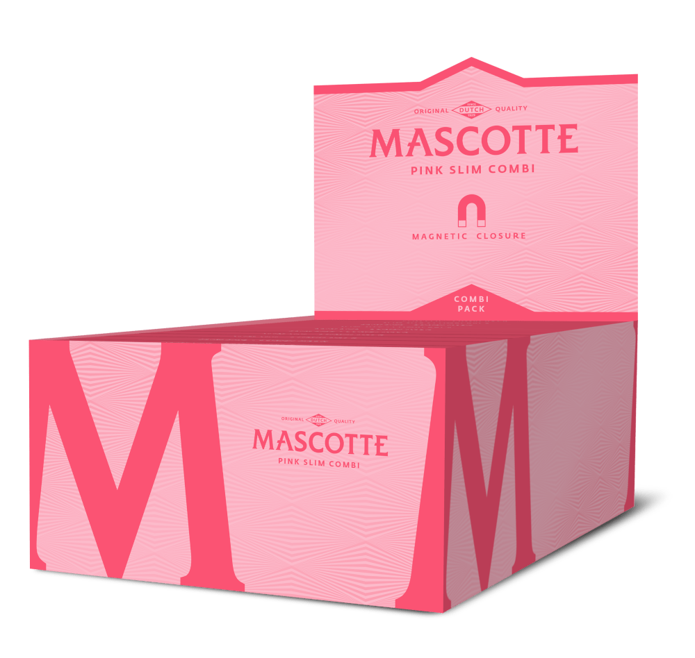 Bibułki, Bletki MASCOTTE Pink Slim Magnet Combi - obrazek 2