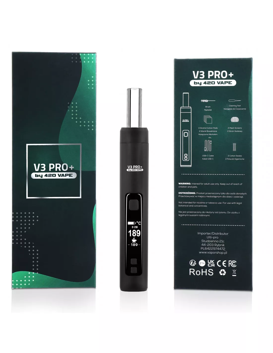 X-Max V3 PRO+ Plus 420VAPE Waporyzator do suszu i koncentratów - obrazek 3