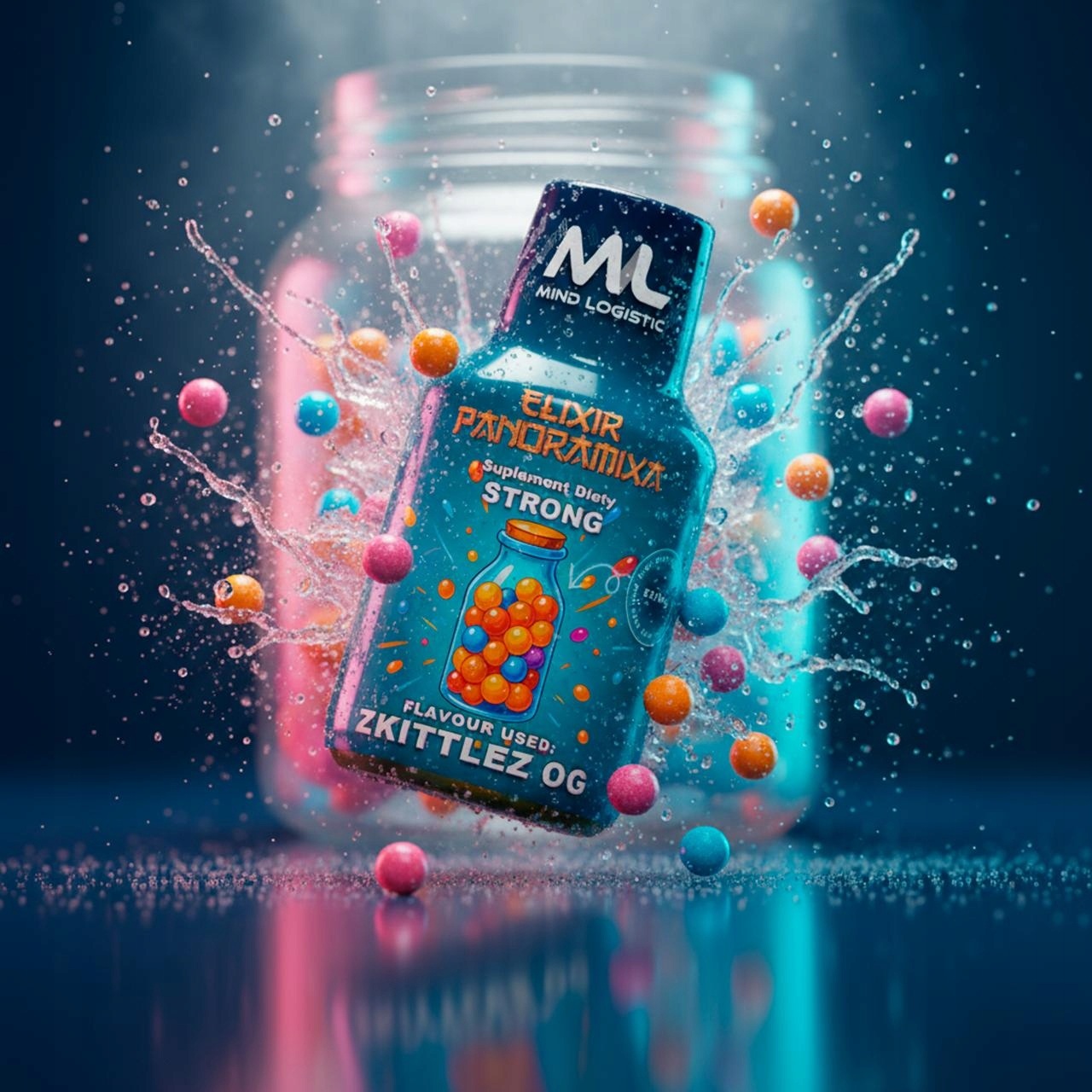 Olejek Konopny | ELIXIR PANORAMIXA STRONG+ | Zkittlez | 100ml 650mg