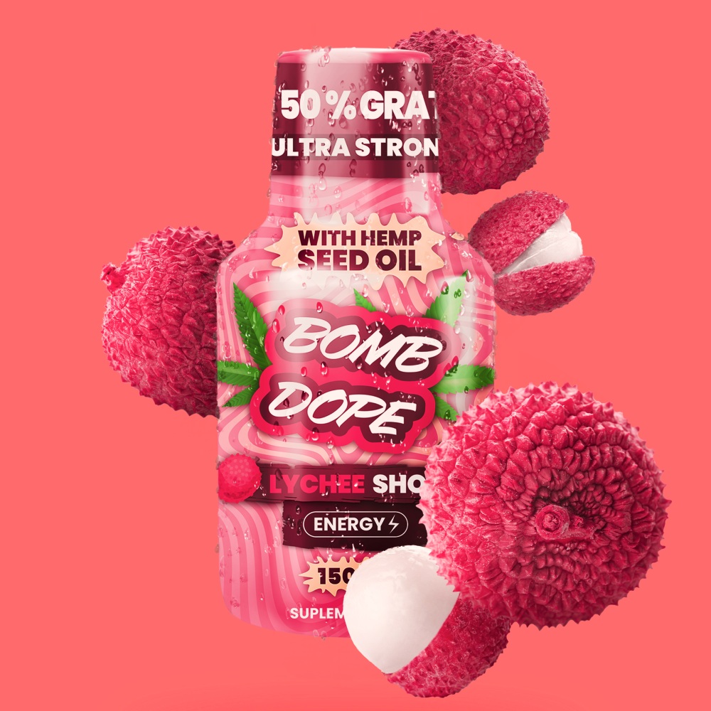 Olejek Konopny | BombDope Lychee Energy | 150ml - obrazek 2