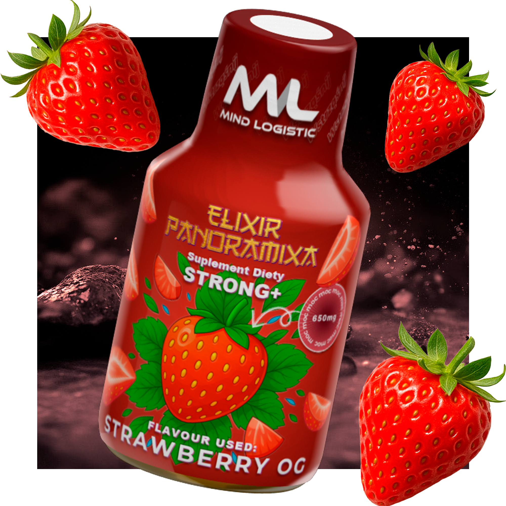 Olejek Konopny | ELIXIR PANORAMIXA STRONG+ | Strawberry OG | 100ml 650mg - obrazek 5